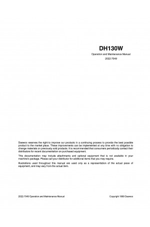 Daewoo Doosan DH130W  Operator's Manual