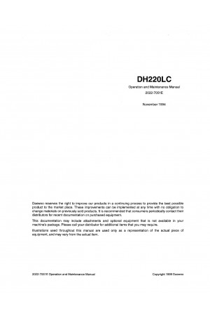 Daewoo Doosan DH220LC  Operator's Manual