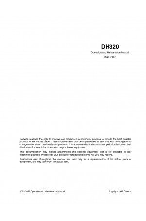Daewoo Doosan DH320  Operator's Manual