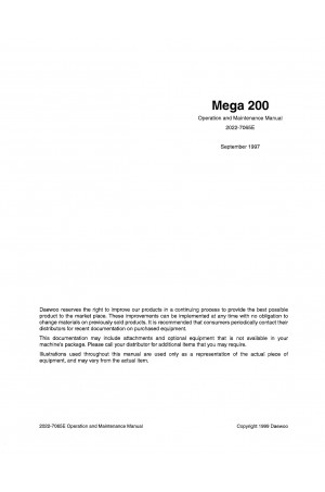 Daewoo Doosan M200  Operator's Manual