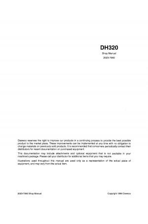 Daewoo Doosan DH320  Service Manual