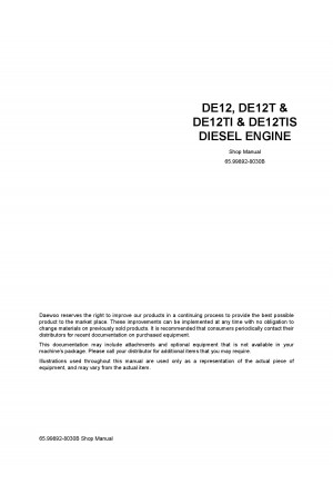 Daewoo Doosan ENGINE - DE12, DE12T, DE12TI & DE12TIS  Service Manual