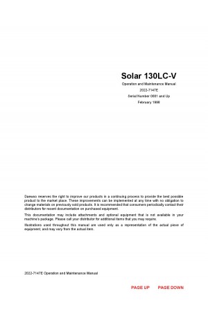 Daewoo Doosan S130LC-V  Operator's Manual