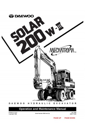 Daewoo Doosan S200W-III  Operator's Manual