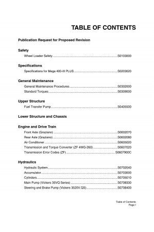 Daewoo Doosan M400-III PLUS  Service Manual