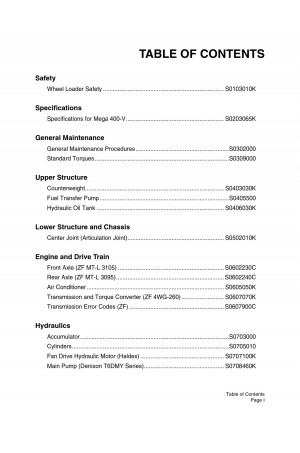 Daewoo Doosan M400-V  Service Manual