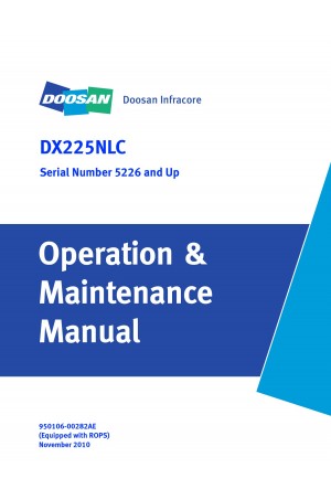 Daewoo Doosan DX225NLC ROPS - 7 MONITOR  Operator's Manual