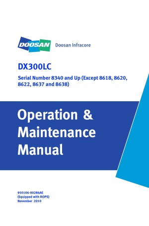 Daewoo Doosan DX300LC ROPS - 7 MONITOR  Operator's Manual