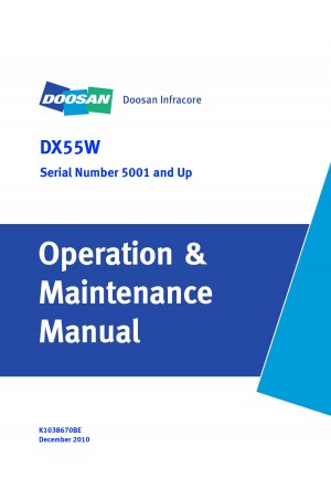 Daewoo Doosan DX055W  Operator's Manual