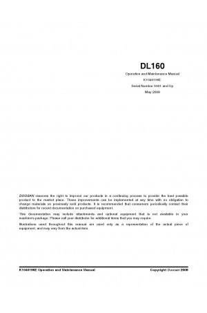Daewoo Doosan DL160  Operator's Manual
