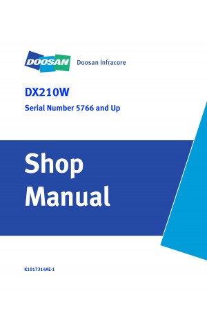 Daewoo Doosan DX210W NON-ROPS / ROPS - 7 MONITOR  Service Manual