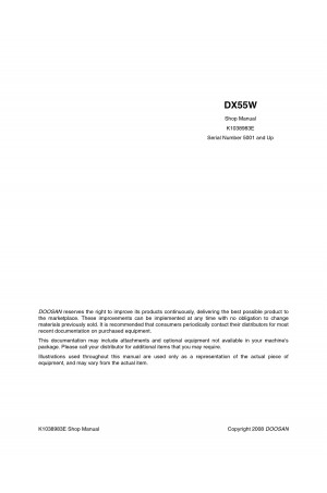 Daewoo Doosan DX055W  Service Manual