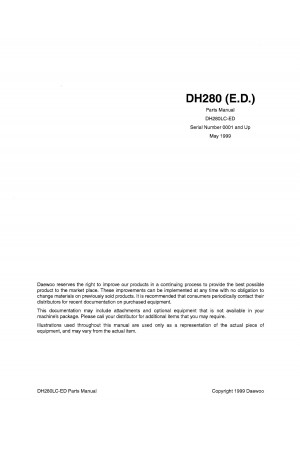 Daewoo Doosan DH280 EUROPE  Service Manual