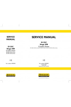 New Holland CE D125C Service Manual