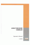 Case 650K, 750K, 850K Operator`s Manual