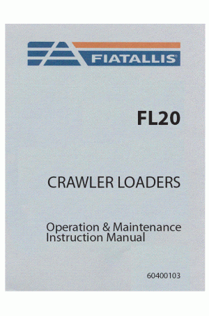 New Holland CE FL20 Operator`s Manual