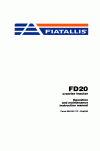 New Holland CE FD20 Operator`s Manual