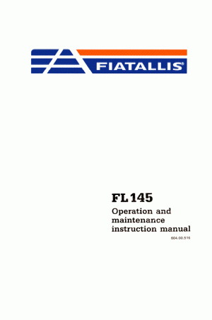 New Holland CE FL145 Operator`s Manual