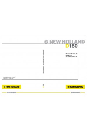 New Holland CE D180 Operator`s Manual