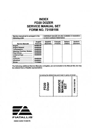 New Holland CE FD20 Service Manual