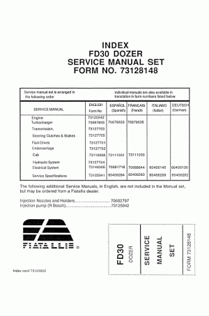 New Holland CE FD30 Service Manual