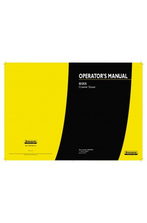 New Holland CE D255 Operator`s Manual