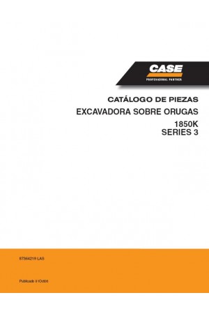 Case 1850K, 3 Parts Catalog