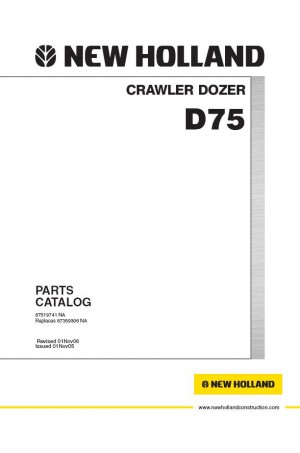 New Holland CE D75 Parts Catalog