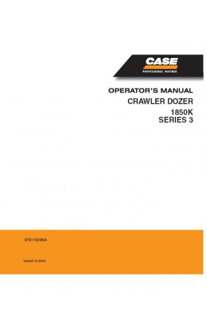 Case 1850K Operator`s Manual