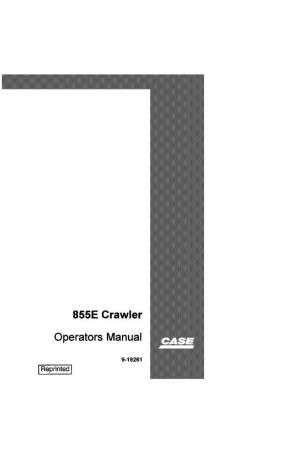 Case 855E Operator`s Manual
