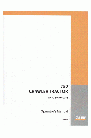 Case 750 Operator`s Manual