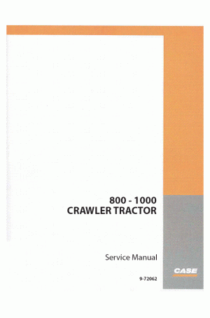 Case 1000, 800 Service Manual