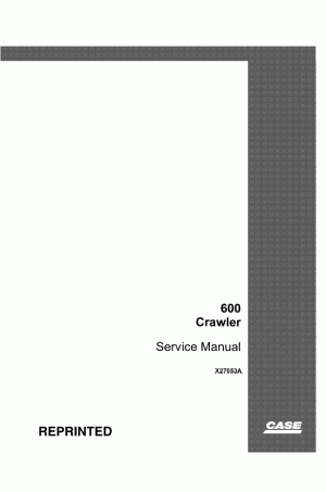 Case 600 Service Manual