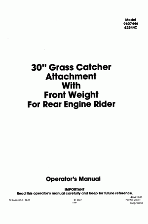 New Holland 30 Operator`s Manual