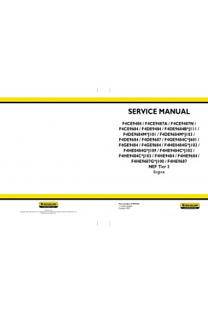 New Holland CE F4CE9484, F4CE9487A, F4CE9684, F4DE9484, F4DE9684, F4DE9687, F4GE0454C*D, F4GE9484, F4GE9684, F4HE0484, F4HE9484, F4HE9684, F4HE9687 Service Manual