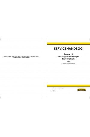 New Holland CE F3DFE613F*B001, F3DFE613F*B002, F3DFE613G*B001, F3DFE613G*B002, F3DFE613J*B001, F3DFE613J*B002 Service Manual