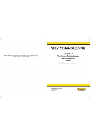 New Holland CE F3DFE613F*B001, F3DFE613F*B002, F3DFE613G*B001, F3DFE613G*B002, F3DFE613J*B001, F3DFE613J*B002 Service Manual