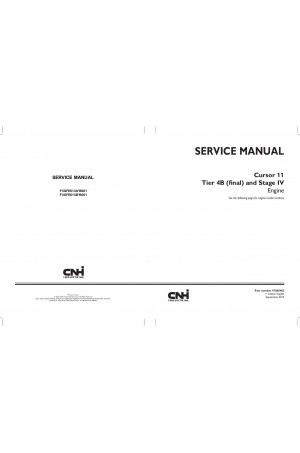New Holland CE F3GFE613A*B001, F3GFE613B*B001 Service Manual