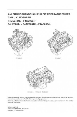 New Holland CE F4AE0684K, F4AE0684L, F4GE0484E, F4GE0684F, F4HE0684J Service Manual