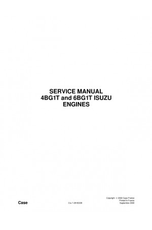 Case 4BG1T, 6BG1T Service Manual