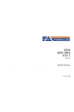 New Holland CE 3500 Service Manual