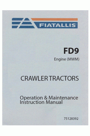 New Holland CE FD9 Operator`s Manual