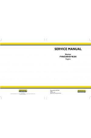New Holland FVA, FVAE2884X*B200 Service Manual