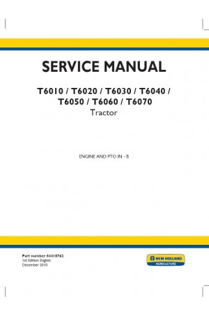 New Holland T6010, T6020, T6030, T6040, T6050, T6060, T6070 Service Manual