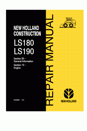 New Holland CE LS180, LS190 Service Manual