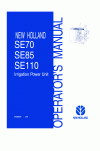New Holland 70, 85, SE110, SE70, SE85 Operator`s Manual