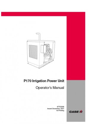 Case IH P170 Operator`s Manual