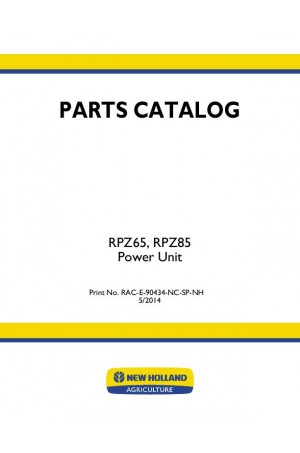 New Holland RPZ65, RPZ85 Parts Catalog