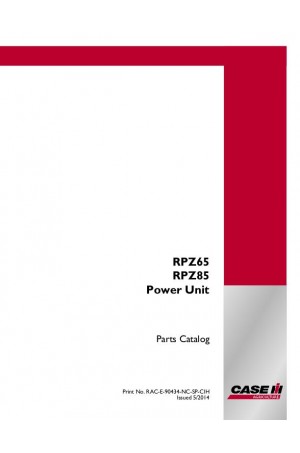 Case IH RPZ65, RPZ85 Parts Catalog