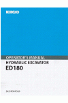 Kobelco ED180 Operator`s Manual